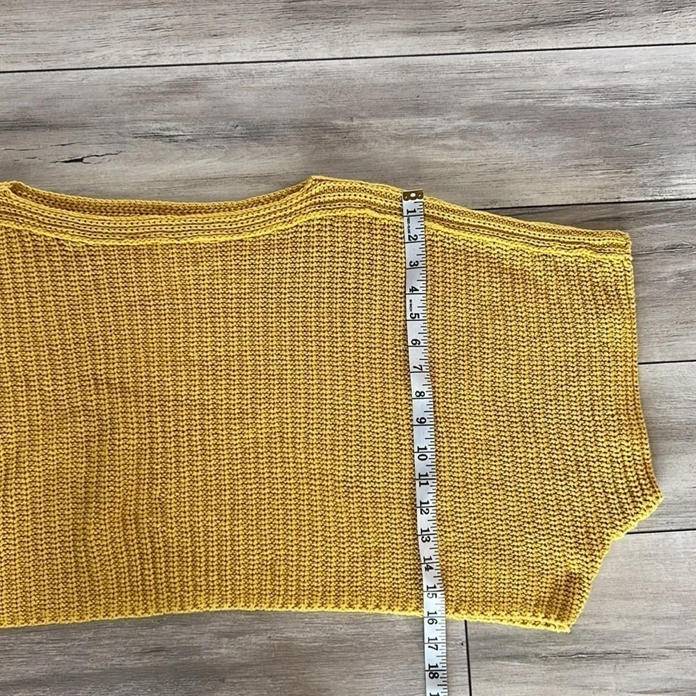 Anthropologie MOTH Aurantia sweater size XS mustard yellow